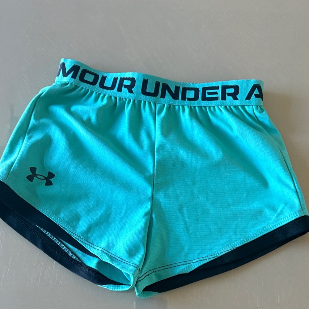 Under Armour Teal Athletic Shorts with Black Trim